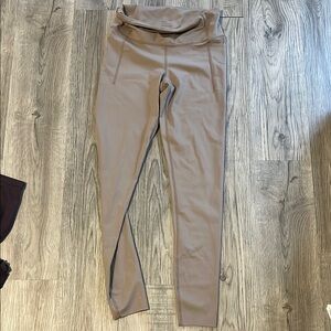 Women's Tan High-Waisted Leggings